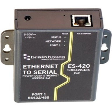 Brainboxes 1 Port RS422/485 PoE Ethernet to Serial Adapter