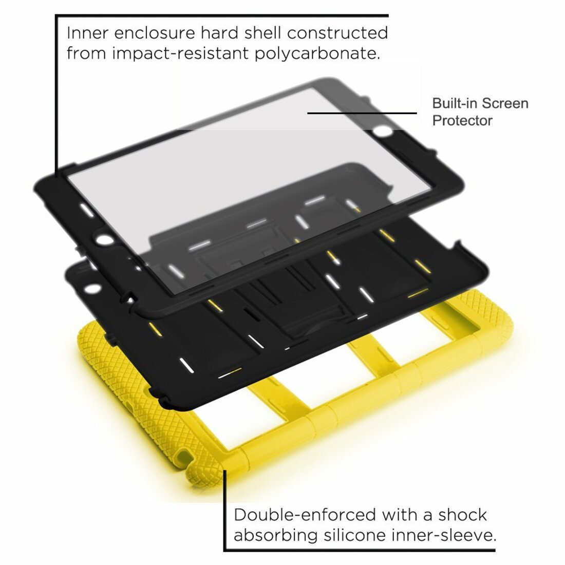 i-Blason ArmorBox 2 Layer Full-Body Protection KickStand Case for iPad Air
