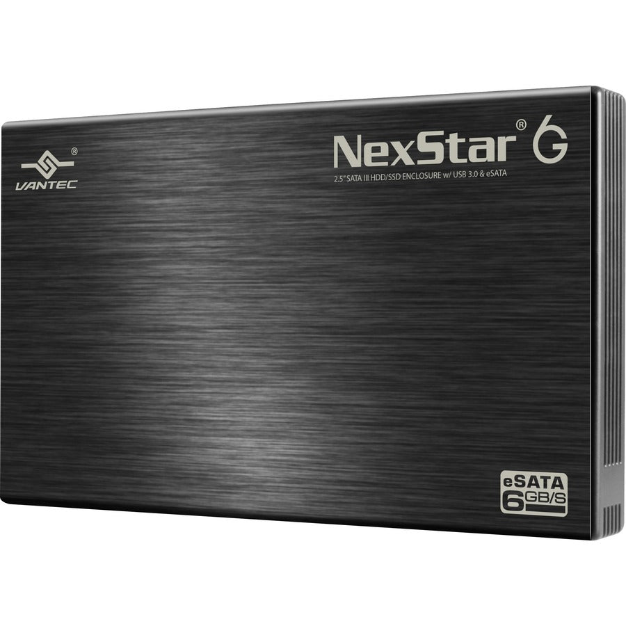 Vantec NexStar 6G NST-266SU3-BK Drive Enclosure - eSATA USB 3.0 Host Interface - UASP Support External