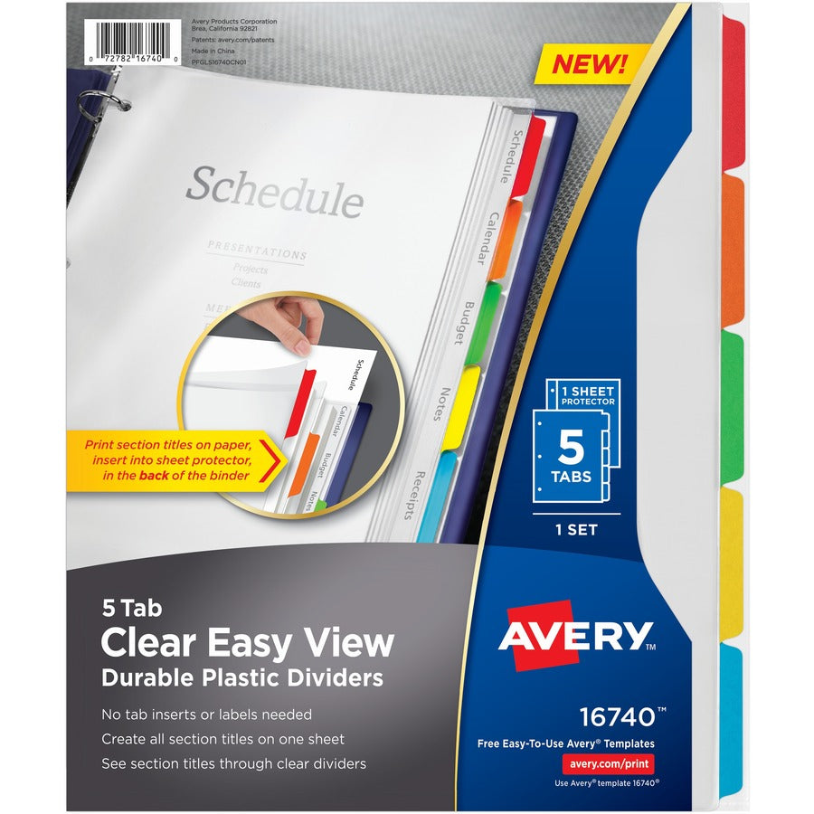 Avery&reg; Easy View Plastic Dividers