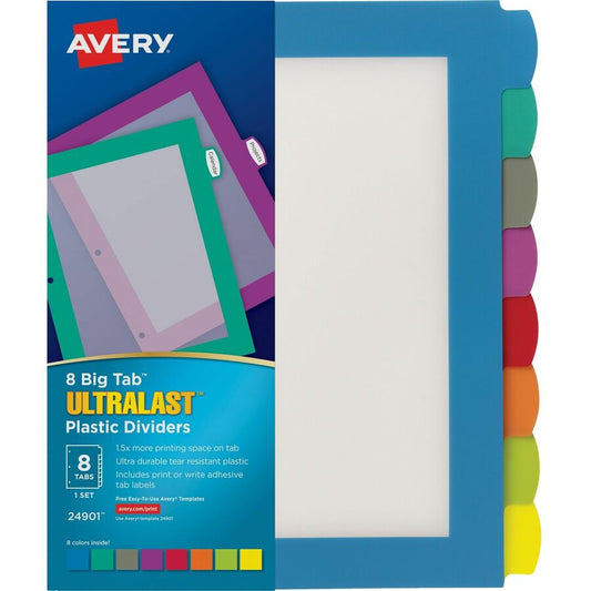 Avery&reg; Ultralast Big Tab Plastic Dividers