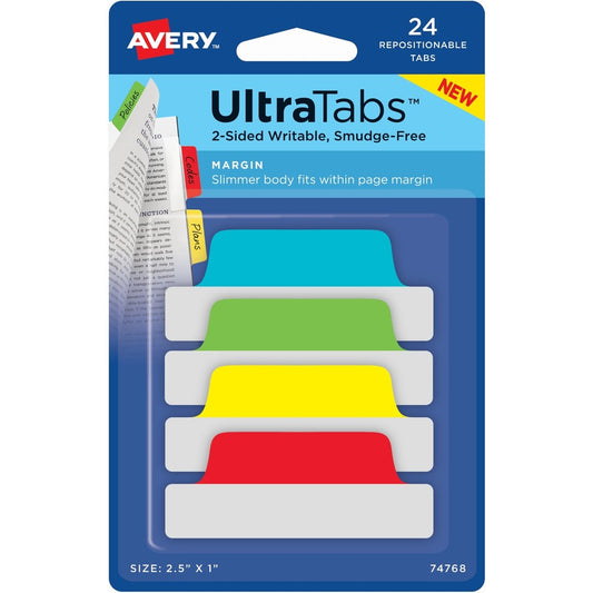 Avery&reg; 2-sided Writable Margin Ultra Tabs