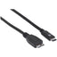 Manhattan SuperSpeed+ USB 3.1 Gen2 Type-C Male to Micro-B SuperSpeed Male Device Cable 10 Gbps 3 ft Black