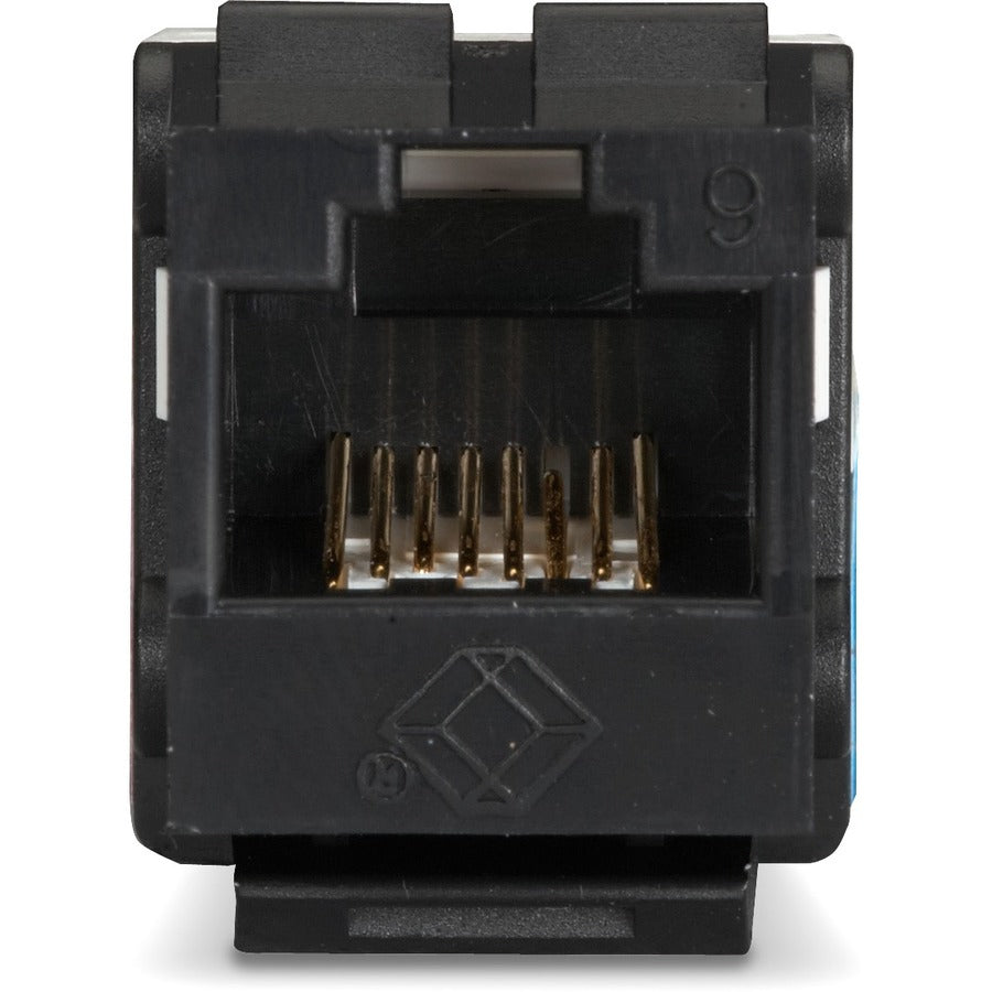Black Box GigaTrue2 CAT6 Keystone Jack - Unshielded 110 Punchdown Type TAA Black