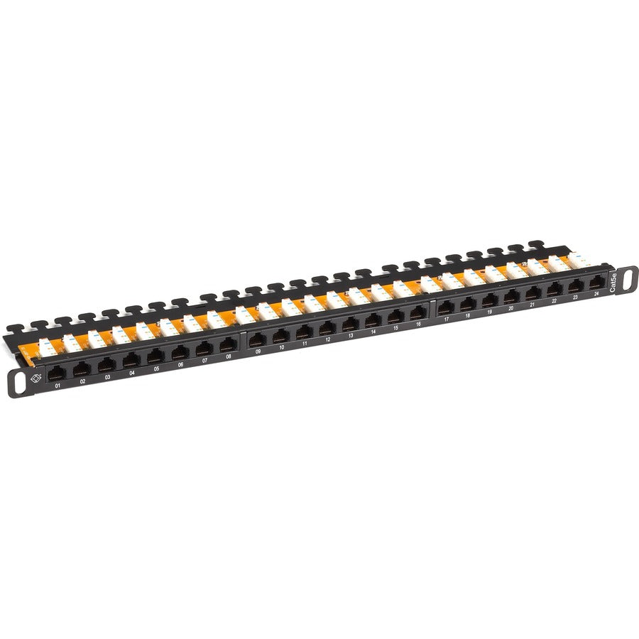 Black Box SpaceGAIN CAT5e Patch Panel - 1/2U Unshielded 24-Port
