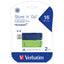 16GB Store 'n' Go&reg; USB Flash Drive - 2pk - Blue Green