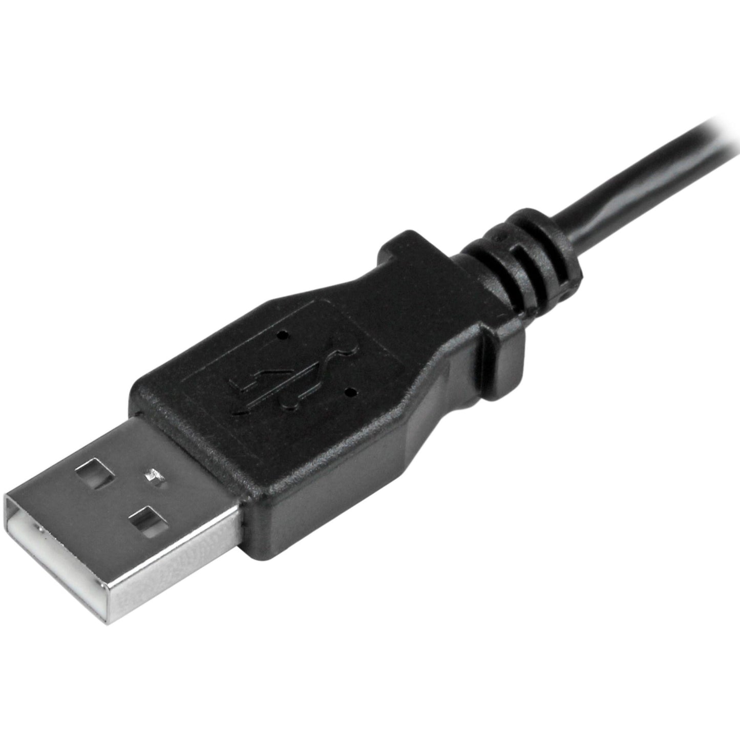 StarTech.com 2m 6 ft Left Angle Micro-USB Charge-and-Sync Cable M/M - USB 2.0 A to Micro-USB - 24 AWG