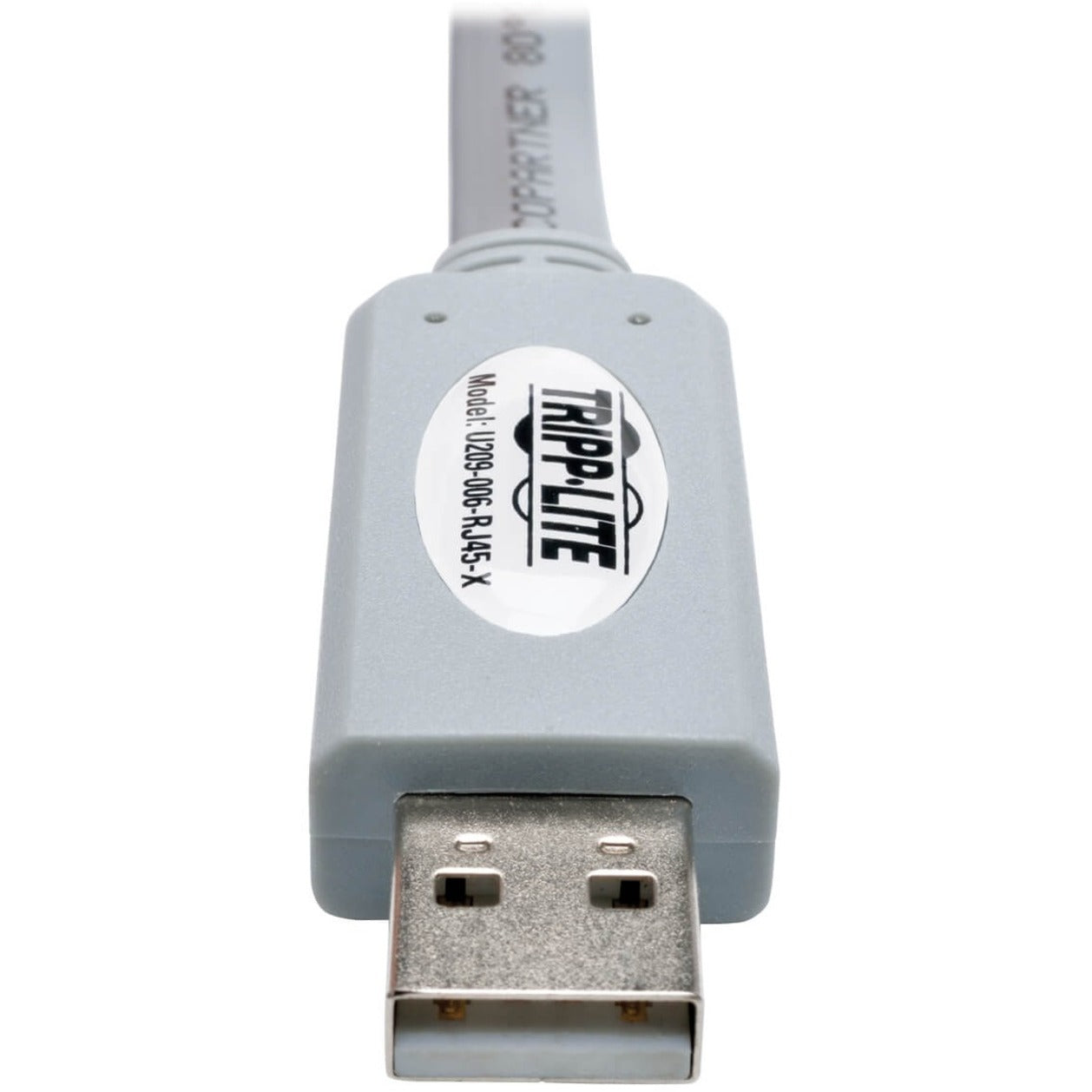 Tripp Lite USB-A to RJ45 Serial Rollover Cable (M/M) Cisco Compatible 250 Kbps 6 ft. (1.83 m) Gray