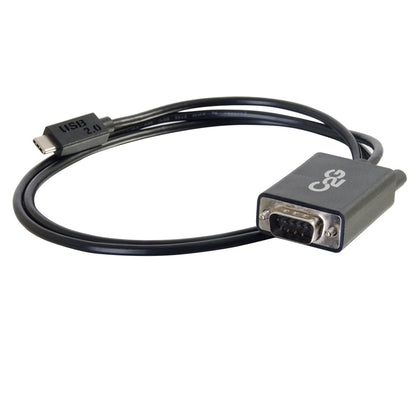 C2G USB C to DB9 Serial Adapter Cable - USB C 2.0 - M/M