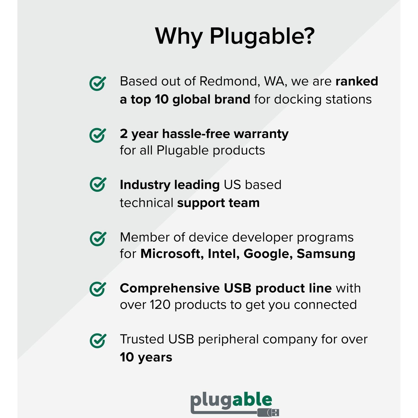 Plugable USB 3.0 Universal Laptop Docking Station Dual Monitor for Windows and Mac