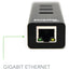 Plugable USB Hub with Ethernet 3 Port USB 3.0 Bus Powered Hub with Gigabit Ethernet