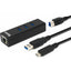 Plugable USB Hub with Ethernet 3 Port USB 3.0 Bus Powered Hub with Gigabit Ethernet