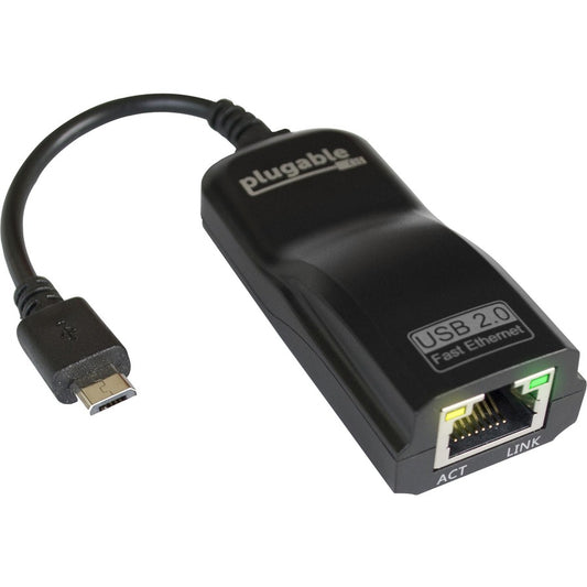 Plugable USB 2.0 OTG Micro-B to 100Mbps Fast Ethernet Adapter