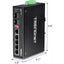 TRENDnet 6-Port Hardened Industrial Gigabit DIN-Rail Switch 12 Gbps Switching Capacity IP30 Rated Metal Housing -40 to 75 ÂºC (-40 to 167 ÂºF)DIN-Rail & Wall Mounts Included Lifetime Protection Black TI-G62