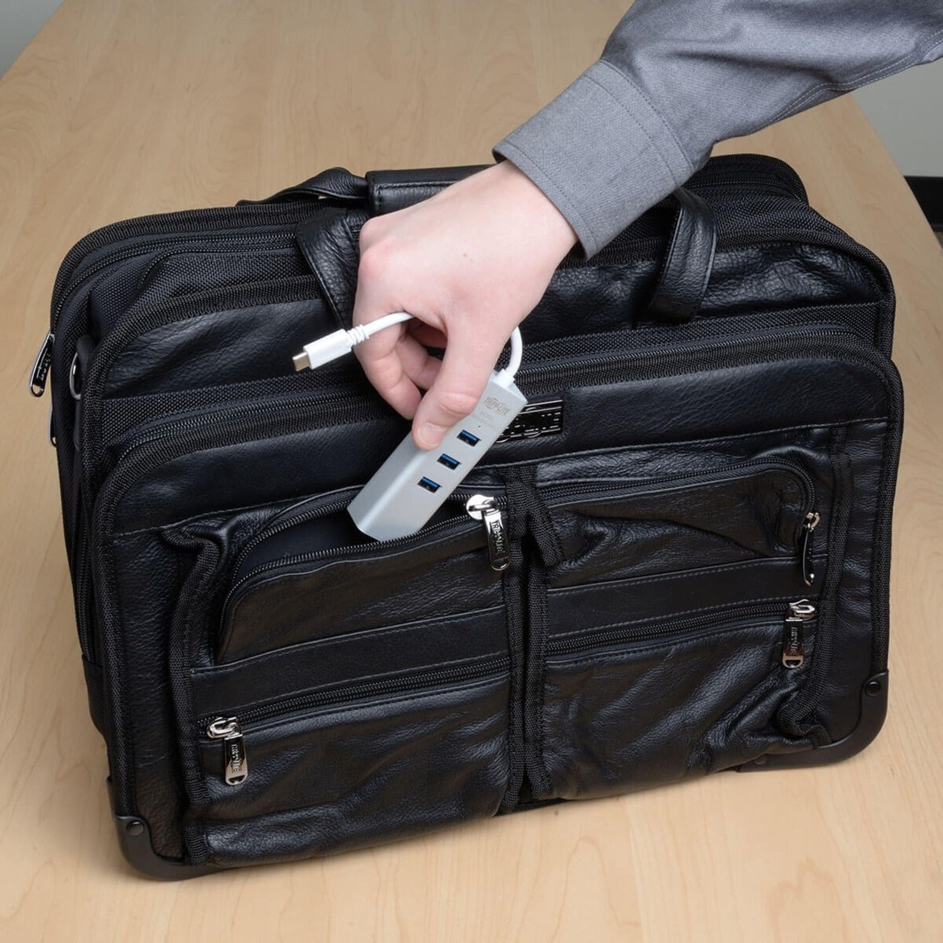 Tripp Lite 3-Port USB-C Hub with LAN Port USB-C to 3x USB-A Ports and Gbe USB 3.0 White