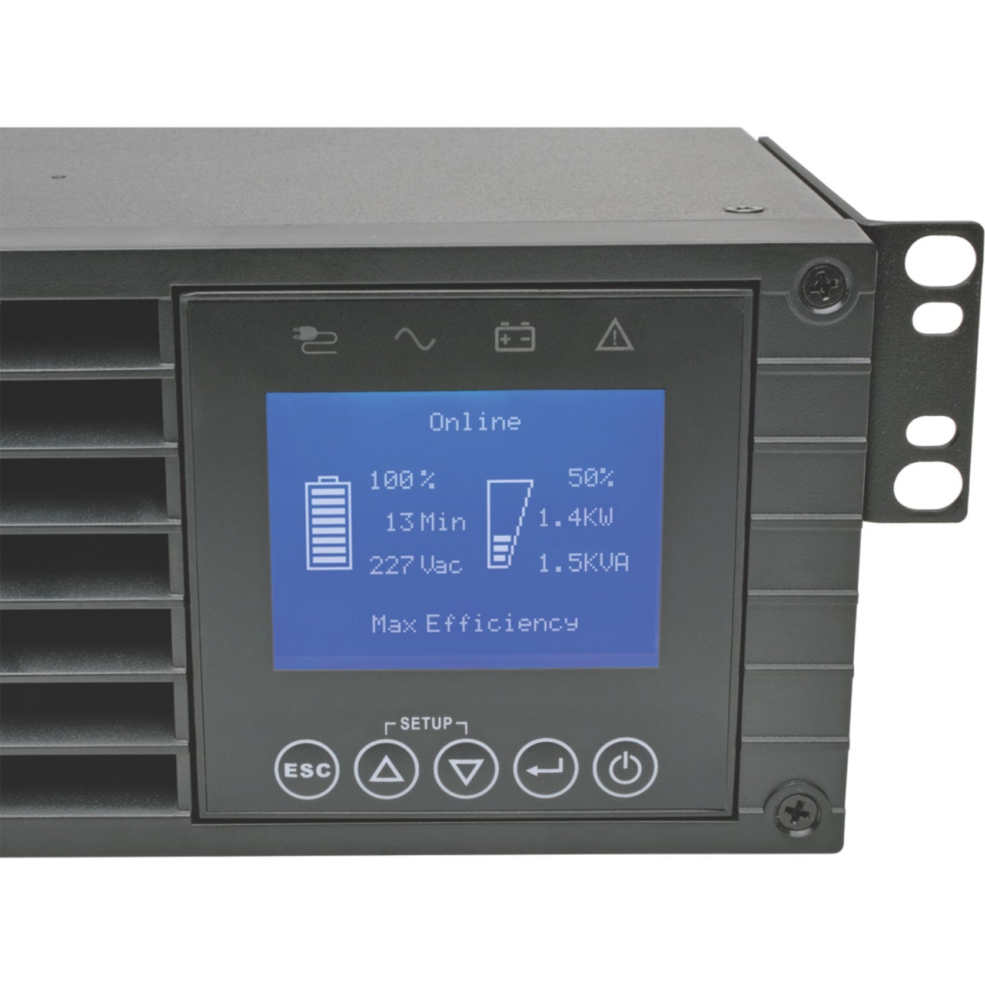 Tripp Lite SmartOnline 208/230V 3000VA 2.7kW Double-Conversion UPS 10 Outlets Extended Run Card Slot LCD USB DB9 2U