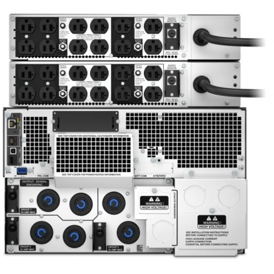 APC by Schneider Electric Smart-UPS SRT 10kVA RM with two 208V to 120V 2U 5kVA Step-Down Transformers