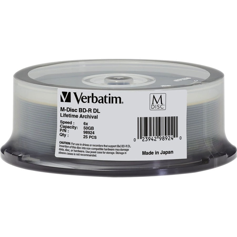 25PK M-DISC BD-R DL 6X 50GB    