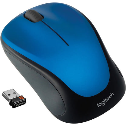 Logitech M317 Wireless Mouse 2.4 GHz with USB Unifying Receiver 1000 DPI Optical Tracking 12 Month Battery Compatible with PC Mac Laptop Chromebook (Steel Blue)