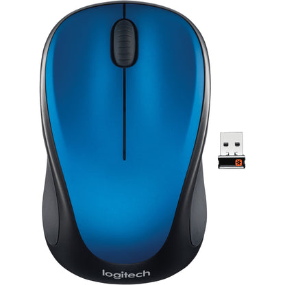 Logitech M317 Wireless Mouse 2.4 GHz with USB Unifying Receiver 1000 DPI Optical Tracking 12 Month Battery Compatible with PC Mac Laptop Chromebook (Steel Blue)