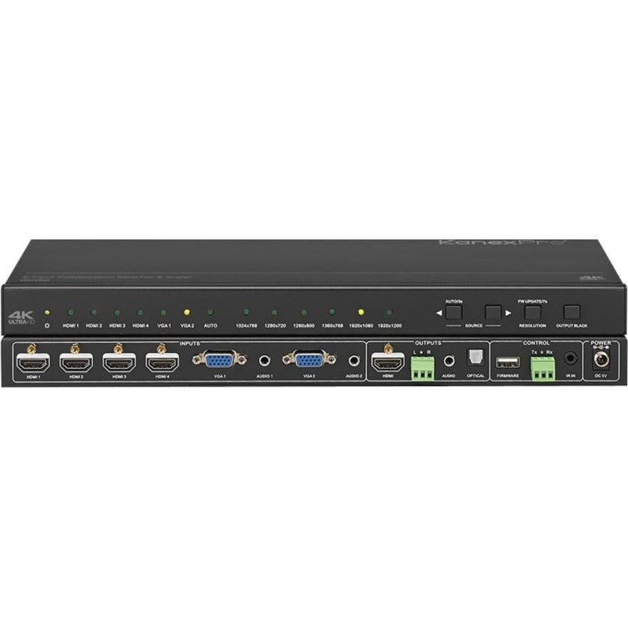 KanexPro 6-Input Collaboration Switcher & Scaler with 4K HDMI Output ...