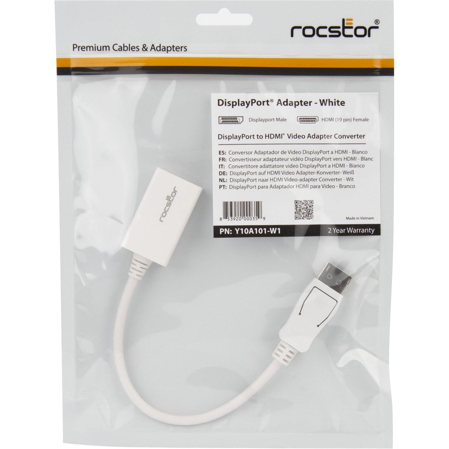 Rocstor DisplayPort (Male) to HDMI (Female) Adapter Converter