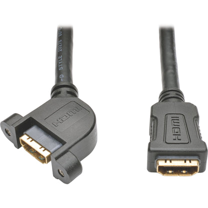 Tripp Lite High-Speed HDMI Cable with Ethernet Digital Video with Audio (F/F) Panel Mount 1 ft. (0.31 m)