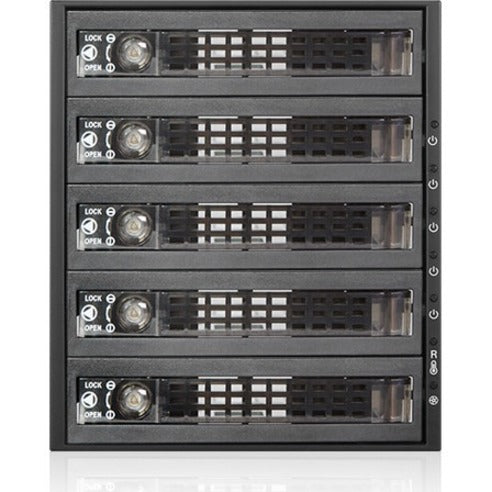 RAIDage BPU-350SATA-KL Drive Enclosure for 5.25" - 6Gb/s SAS Serial ATA/600 Host Interface Internal - Black