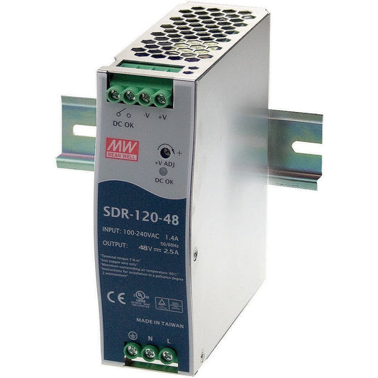 Black Box DIN Rail Industrial Power Supply - 120W 48VDC