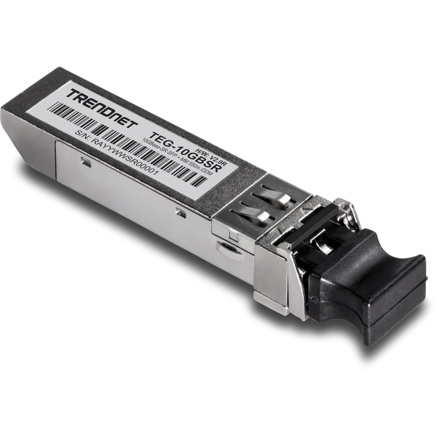 TRENDnet 10GBASE-SR SFP+ Multi Mode LC Module TEG-10GBSR Supports Distances up to 300m (984 feet) Hot Pluggable Fiber SFP+ Transceiver 850nm Wavelength Lifetime Protection Silver