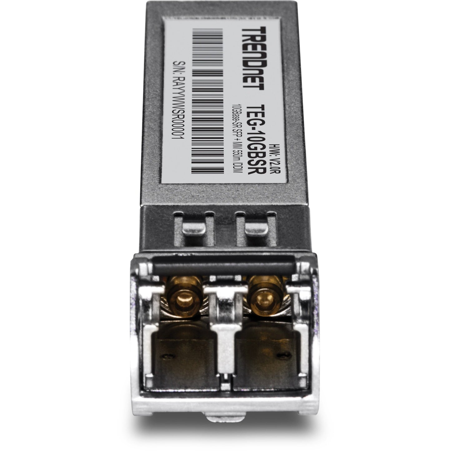 TRENDnet 10GBASE-SR SFP+ Multi Mode LC Module TEG-10GBSR Supports Distances up to 300m (984 feet) Hot Pluggable Fiber SFP+ Transceiver 850nm Wavelength Lifetime Protection Silver