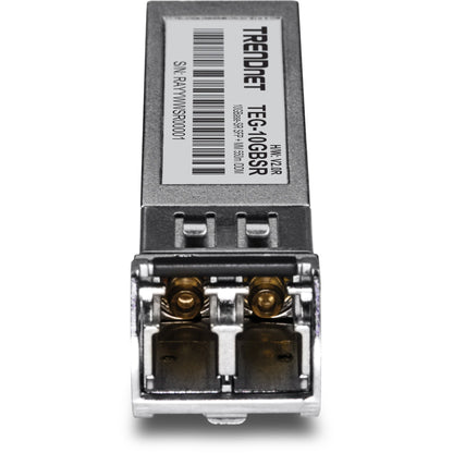 TRENDnet 10GBASE-SR SFP+ Multi Mode LC Module TEG-10GBSR Supports Distances up to 300m (984 feet) Hot Pluggable Fiber SFP+ Transceiver 850nm Wavelength Lifetime Protection Silver