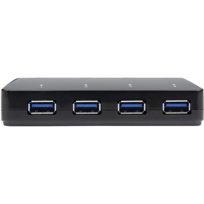 StarTech.com 4-Port USB 3.0 Hub plus Dedicated Charging Port - 5Gbps - 1 x 2.4A Port - Desktop USB Hub and Fast-Charging Station