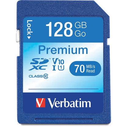 Verbatim 128GB Premium SDXC Memory Card UHS-I Class 10