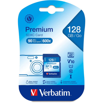 Verbatim 128GB Premium SDXC Memory Card UHS-I Class 10