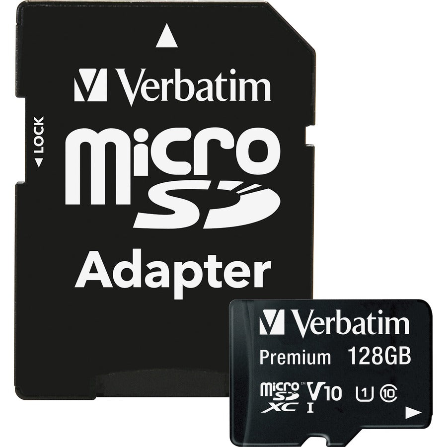 128GB Premium microSDXC Memory Card with Adapter UHS-I Class 10