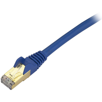 StarTech.com 35ft CAT6a Ethernet Cable - 10 Gigabit Category 6a Shielded Snagless 100W PoE Patch Cord - 10GbE Blue UL Certified Wiring/TIA