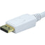 Monoprice 6ft 28AWG DisplayPort to VGA Cable - White