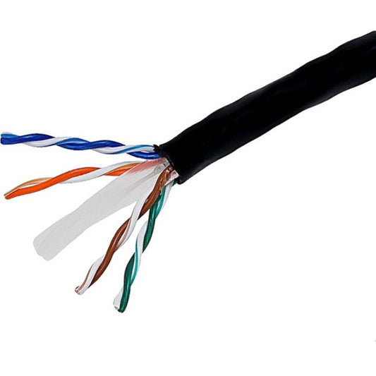 Monoprice Bulk Cat6 23AWG Solid UTP Riser-Rated (CMR) Ethernet Network Cable 1000ft Black