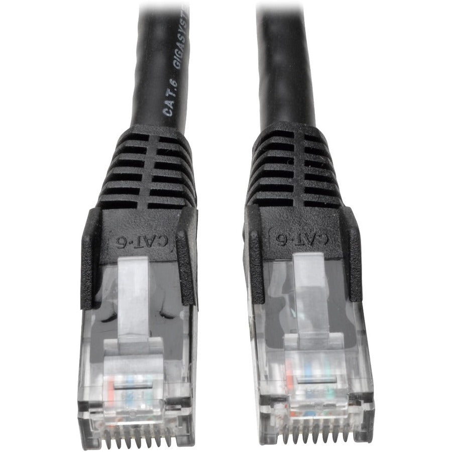 Tripp Lite Cat6 Gigabit Snagless Molded (UTP) Ethernet Cable (RJ45 M/M) PoE Black 1 ft. (0.31 m) 50-Piece Bulk Pack