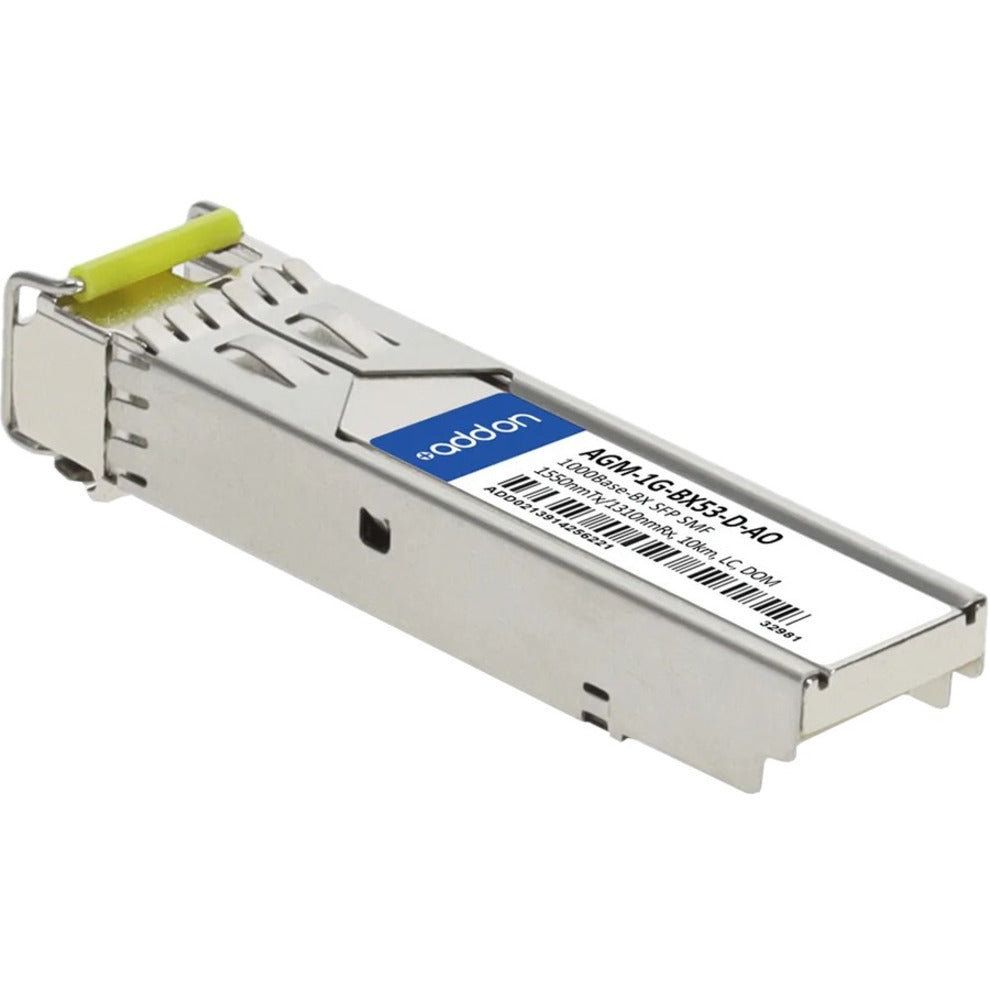AddOn Netgear AGM-1G-BX53-D Compatible TAA Compliant 1000Base-BX SFP Transceiver (SMF 1550nmTx/1310nmRx 10km LC DOM)