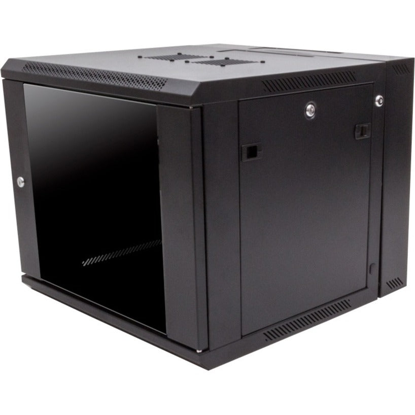 Rack Solutions 9U Swing Out Wall Mount Cabinet 600mmW x 600mmD with Glass Door