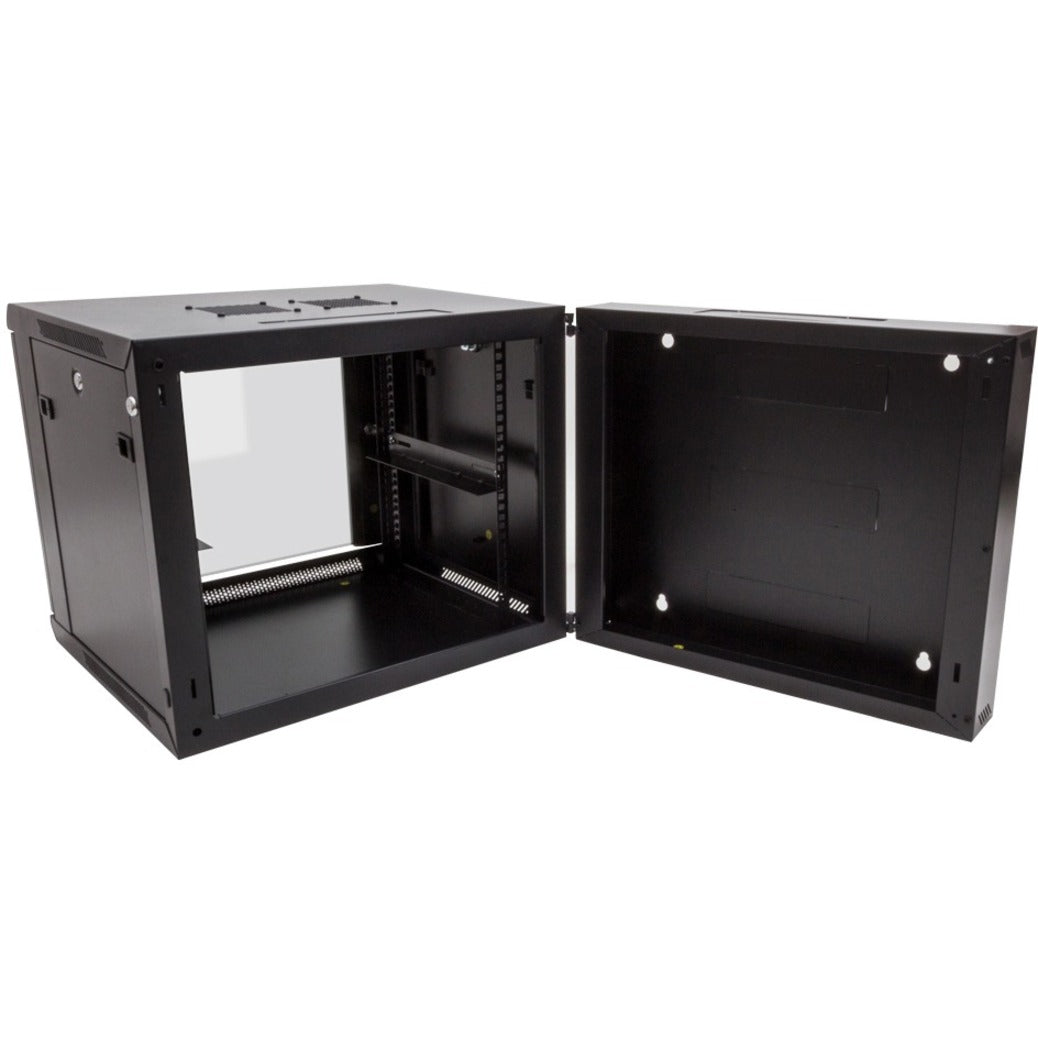 Rack Solutions 9U Swing Out Wall Mount Cabinet 600mmW x 600mmD with Glass Door
