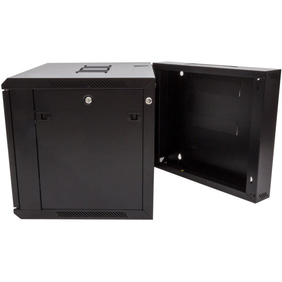 Rack Solutions 9U Swing Out Wall Mount Cabinet 600mmW x 600mmD with Glass Door