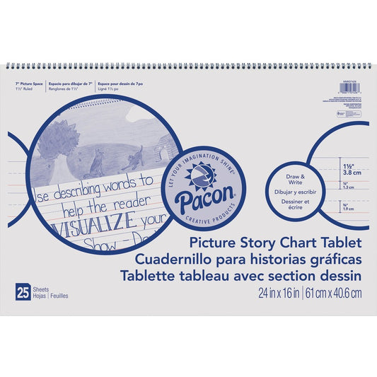 Pacon Ruled Picture Story Chart Tablet