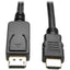 Tripp Lite 6ft DisplayPort to HDMI Adapter Converter Cable DP w/ Latches to HDMI DPort 1.2 4K x 2K M/M