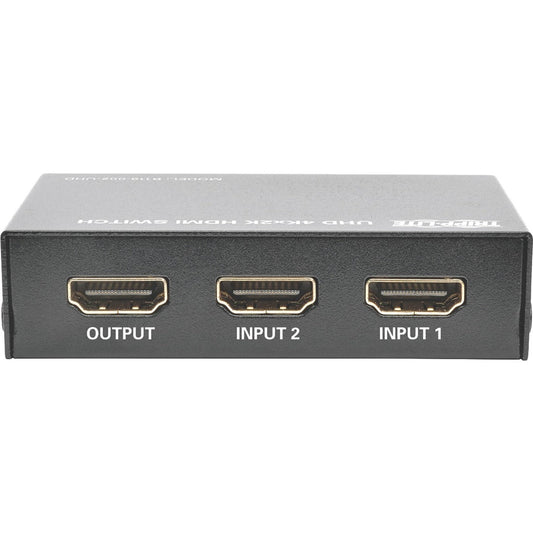Tripp Lite 2-Port HDMI Switch with Remote Control 4K @ 60 Hz 4:4:4 HDR 3D HDCP 2.2 EDID