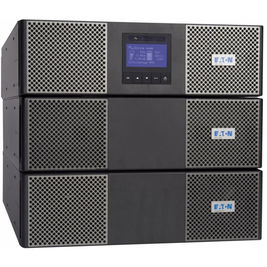 Eaton 9PX 11kVA 10kW 208V Online Double-Conversion UPS - Hardwired Input 8x 5-20R 2 L14-30R 3 L6-30R Hardwired Outlets Cybersecure Network Card Extended Run 9U