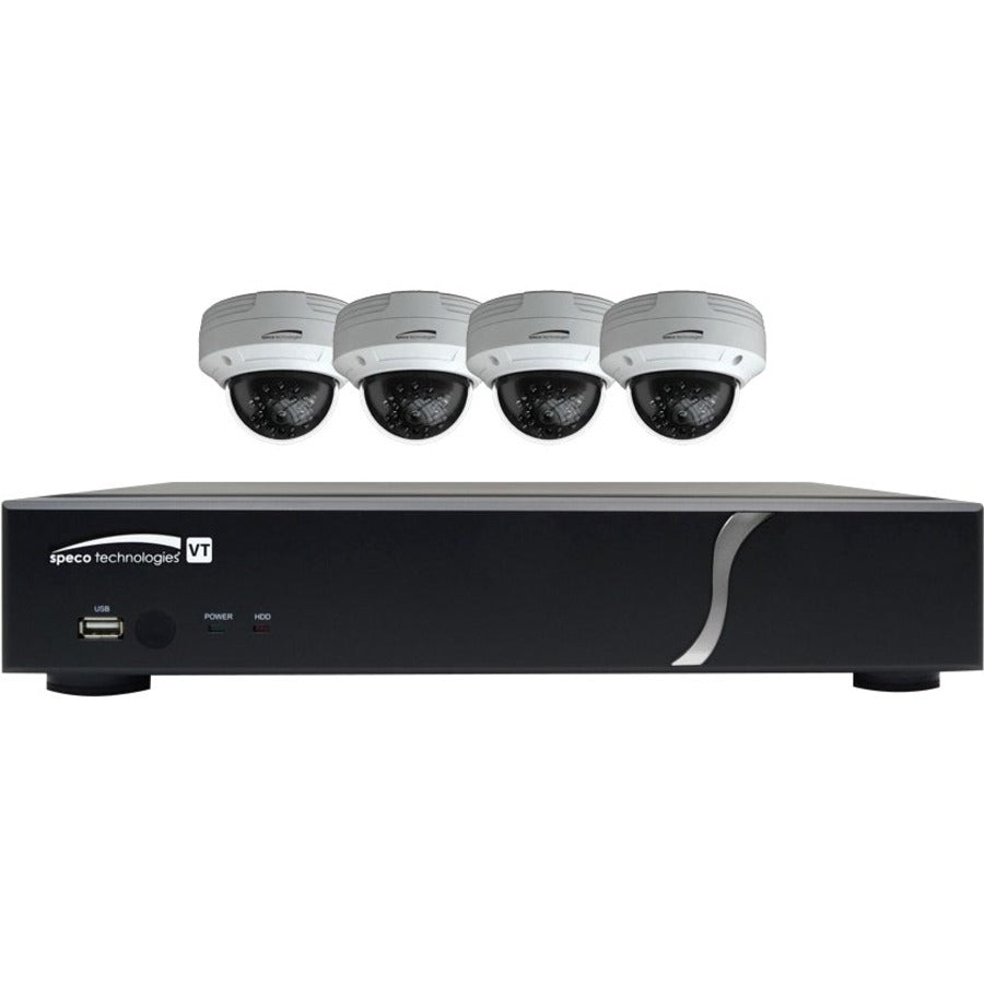 Speco 8 Channel HD-TVI 1080p DVR 2TB 4 HD-TVI 1080p Outdoor IR Bullet Cameras - 2 TB HDD