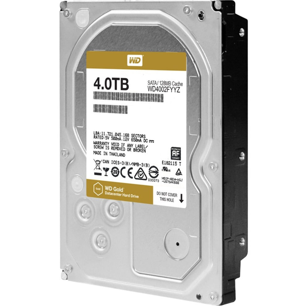 WD Gold 4TB high-capacity datacenter hard drive